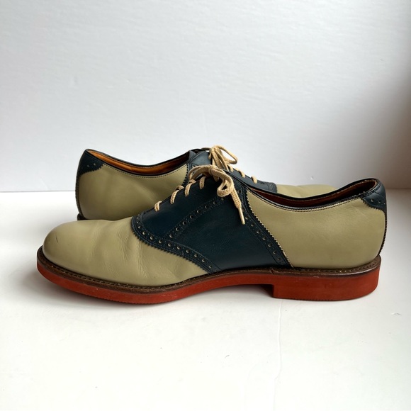 Vintage Walk-Over Genuine American Leather Oxford Saddle Shoes Size 13 D… - Picture 10 of 13
